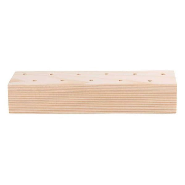 2 trästöd för torkade blommor - 21 x 4 x 5 cm kastanj