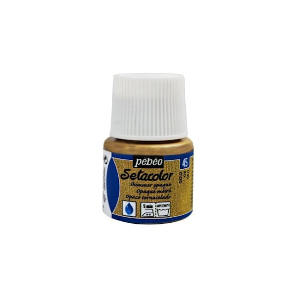 Tygfärg - Pébéo - Setacolor ogenomskinlig moiré guld - 45 ml - Iridescent färg - För olika tyger Guld
