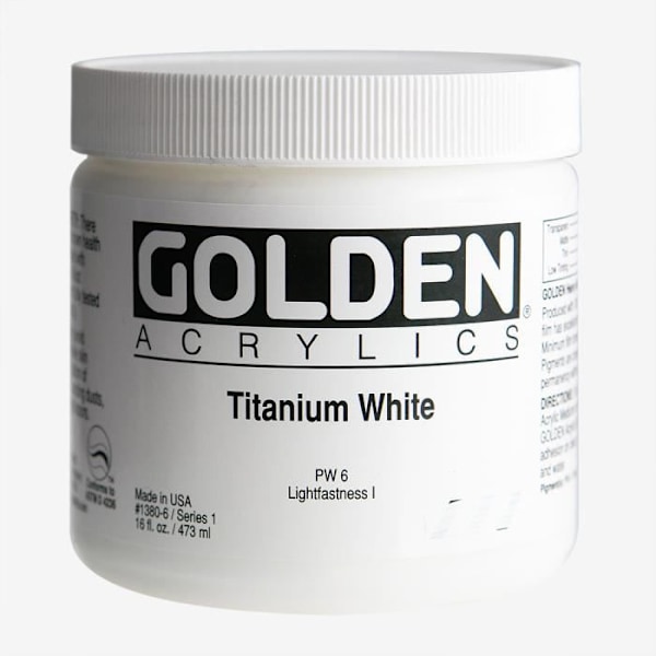 Golden : Painettiin Vahva Akryyliväri : 473ml : Titanium Valkoinen