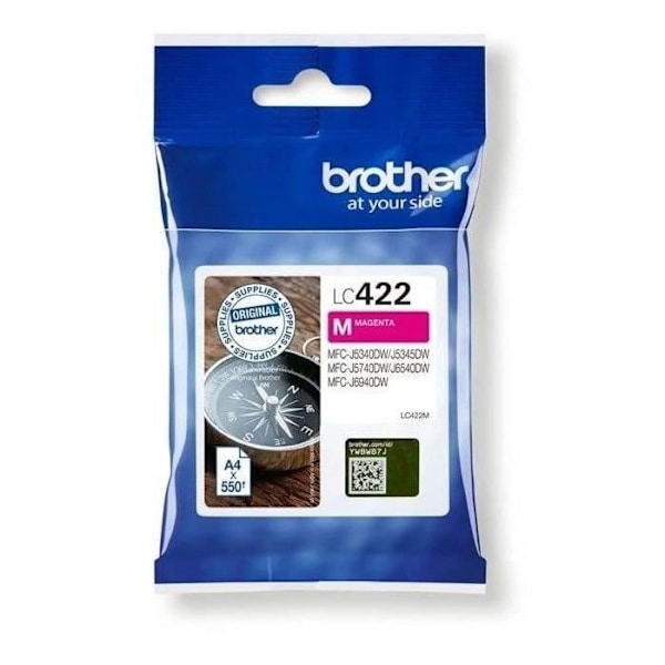 Patron LC422M - BROTHER - Magenta - 550 p - For Business Smart MFC-J5340DW, MFC-J5345DW, MFC-J5740DW, MFC-J6540DW og