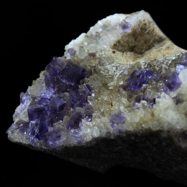 Stenar och mineraler - ABIJOUX - Fluorit + Kvarts - Naturmaterial - Blandat