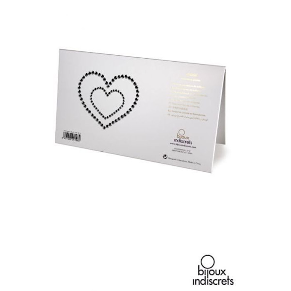 Ihokorut - Mimi Heart - Nänninsuojukset - Musta - Kertakäyttöinen - Kiiltävät strassit Svart