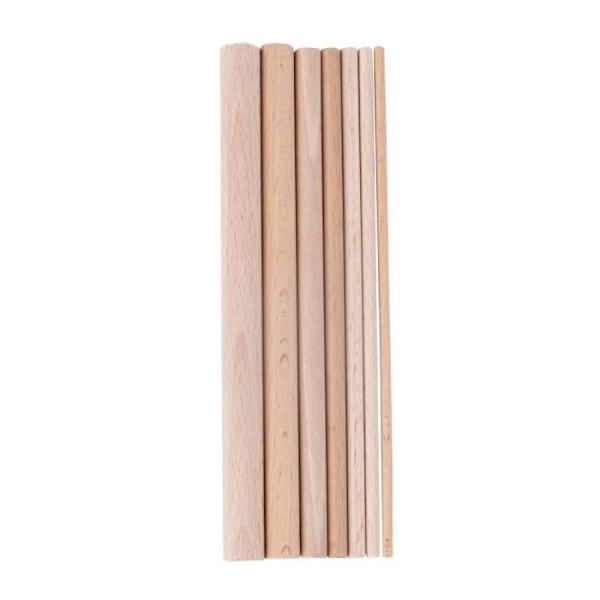 Malerpinde - Dot Maler - 7 stk - Massivt træ - 14 cm - Blandet