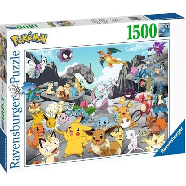 Pokémon Classics 1500 pala palapeli - Ravensburger - Palapeli 14-vuotiaille ja sitä vanhemmille Flerfärgad