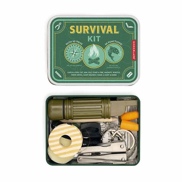 Pocket Survival Kit - 30 funktioner Grön
