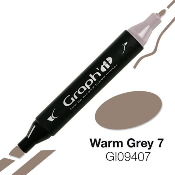 Graph'It - Graph'it 9407 Lämmin Harmaa 7 - Alkoholimarker Varmgrå 7