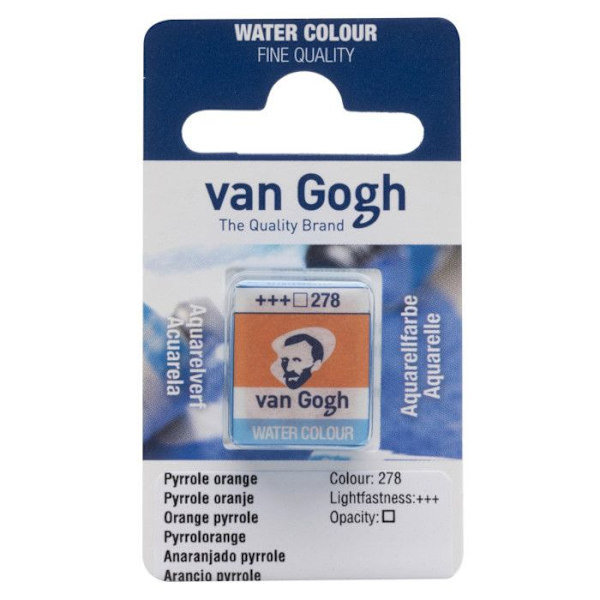 Akvarell maleri van Gogh godet orange pyrrole 278