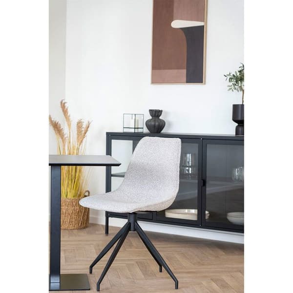 Svängbara stolar - EBUY24 - Set om 2 - Ljust grått textilmaterial - Modernt design - 54x48x86 cm Grå
