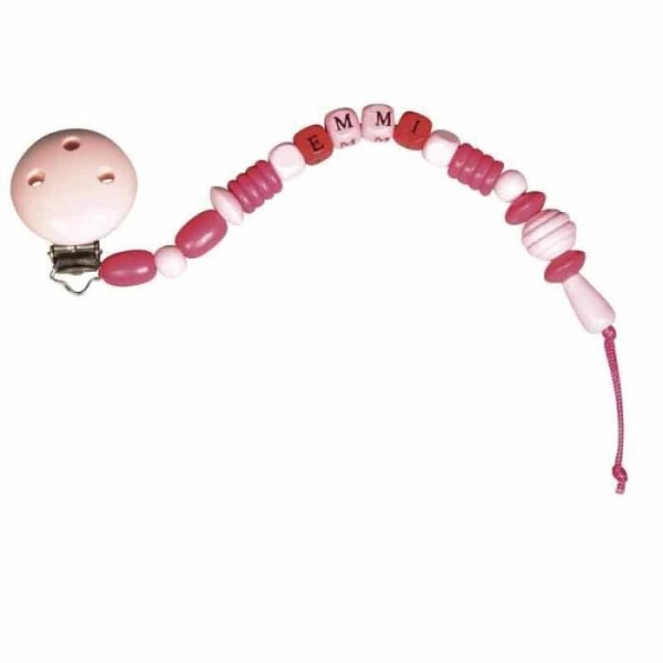 Sutteclips i træ - RAHYER - 37 mm - Pink - Baby - Pige Rosa