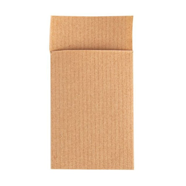 Dekorativ papirpose - Gave - Godbidder - Kraft - 6 x 4,5 cm kastanj