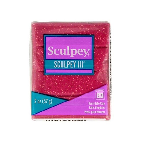 Sculpey polymer clay 57 g - glimmering garnet red Röd