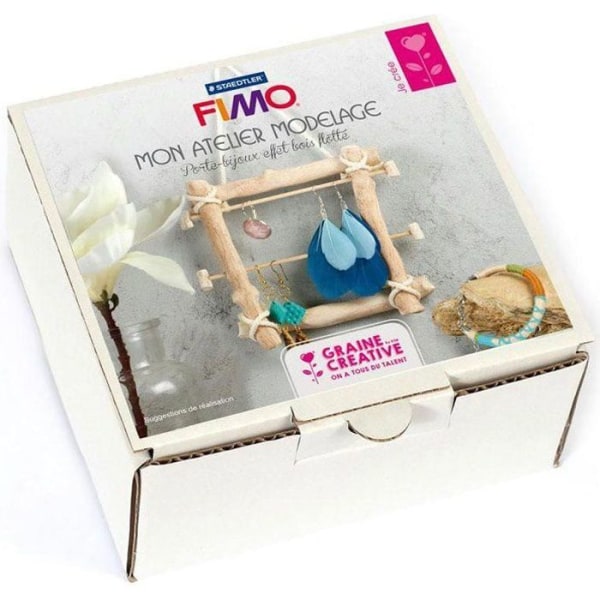 Coffret atelier modelage - FIMO - Porte-bijoux i drivt træ - 8 år og op - Unisex - Kreativ sæt