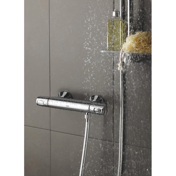 GROHE Termostatisk brusersensor Precision Trend, vægmontering, beskyttelse mod forbrændinger, 1/2" gevindtilslutning, krom, 34229002