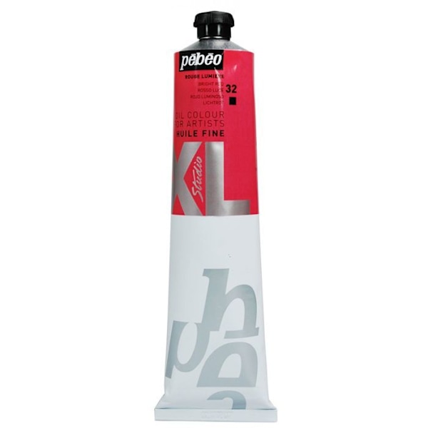 Huile Fine - Pébéo - Studio XL - Punainen Valo - 200 ml - Elävät ja modernit värit Röd Ljus, livfulla färger, Dyna, gl