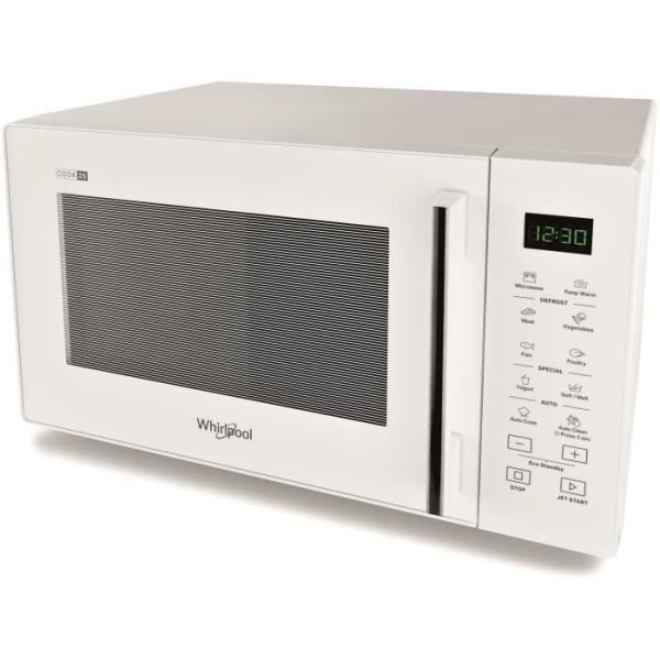 Whirlpool MWP2S1 mikroovn, Elektronisk, 25L, 900W, Auto Cook (7 opskrifter) Vit