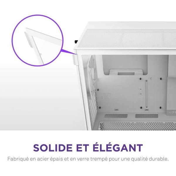 Mellanstor kompakt ATX-chassi - NZXT - CC-H52FW-01 - H5 Flow - Vit