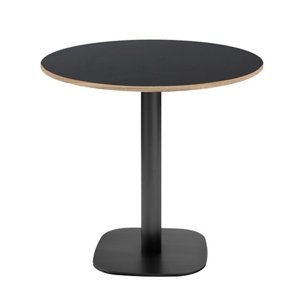 Rundt bord Ø 70 cm - Rund model, sorte trækanter Svart