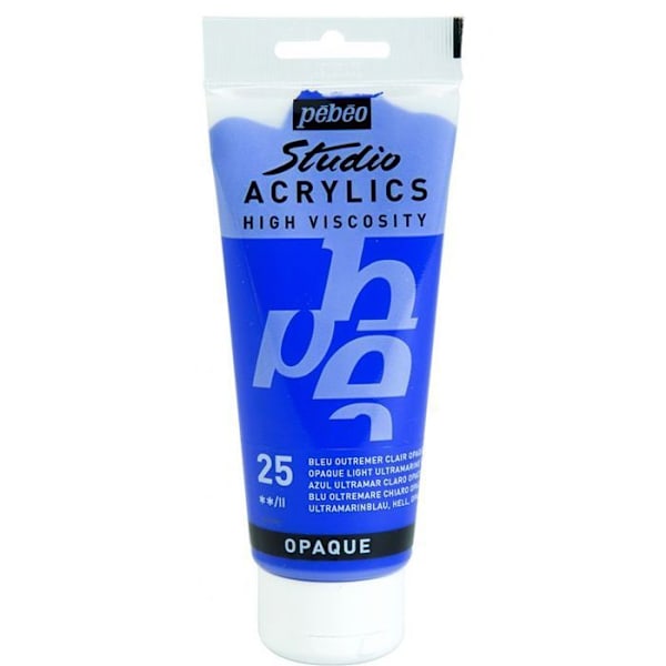 Akrylmaling - Pébéo - Studio Acrylics - Ultramarinblå - 100 ml - Satin Ultramarinblå