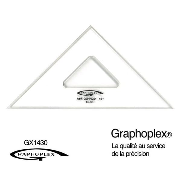Graphoplex - Vinkel 45° 3 kantar anti-fläckar 13 cm