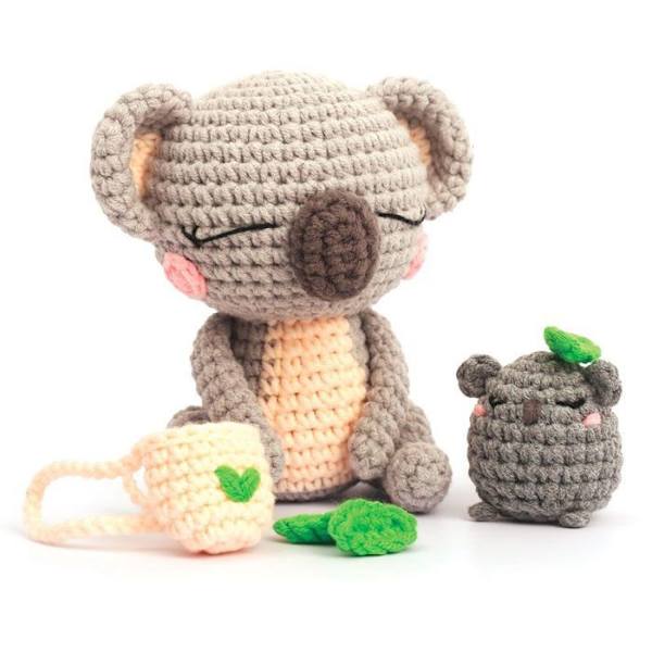 Mit Amigurumi hæklet plyslegetøj - Koala Grå