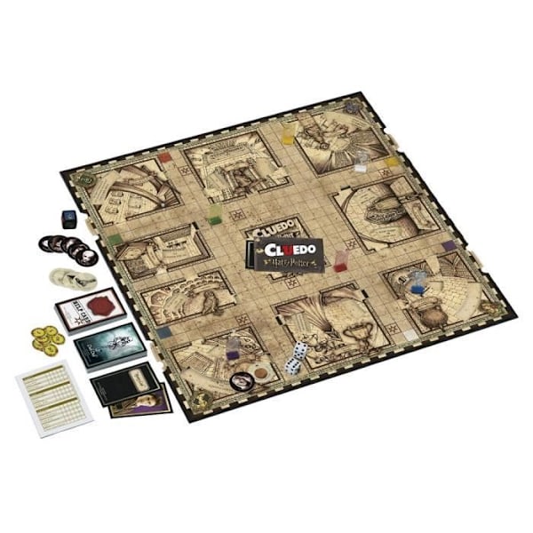 Cluedo Harry Potter, lautapeli, 5 pelaajaa, 8-vuotiaat ja sitä vanhemmat, Hasbro Gaming: Wizarding World -versio Flerfarvet