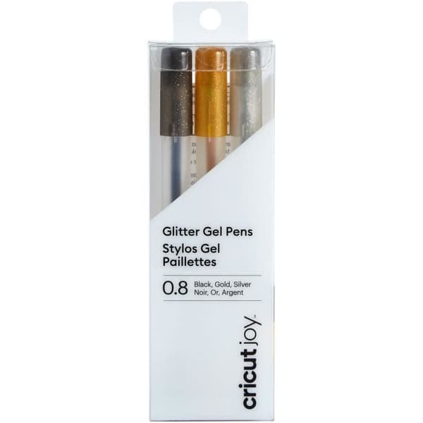 Cricut Joy Gel Penne - Sort, Guld og Sølv - Medium Tip 0,8 cm