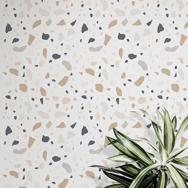Terrazzo mønster stencil - A4
