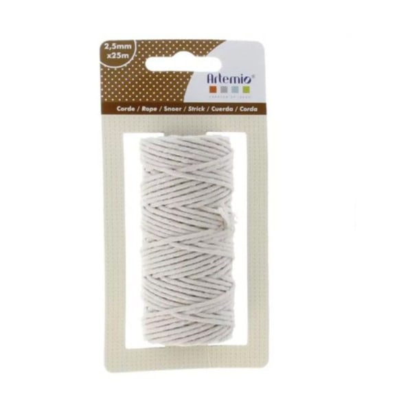 Coton makramé 2,5mm x 25m Beige