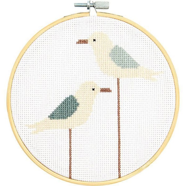 Broderi kit - måsar Flerfärgad
