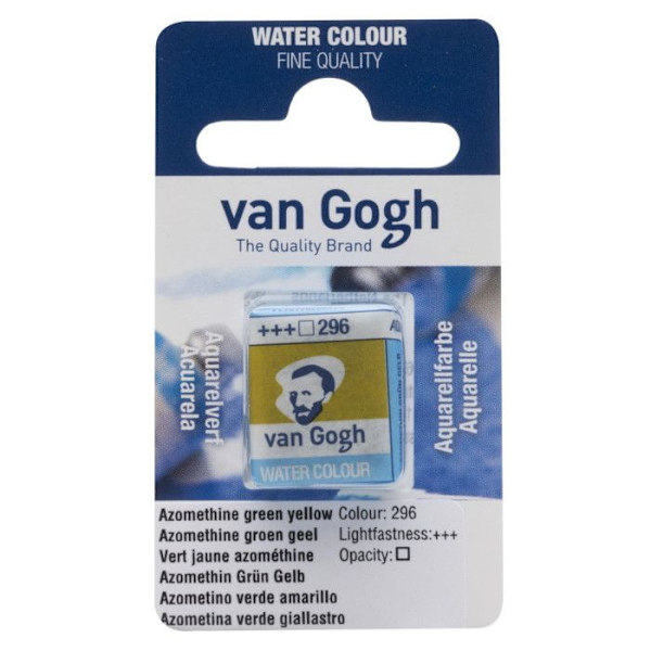 Akvarelmaling van Gogh godet grøn gul azomethin 296
