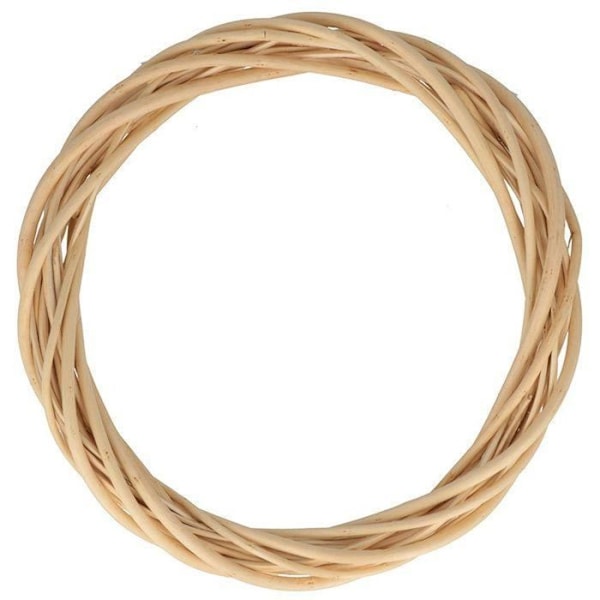 6 koristeellista pajuseppelettä 30 cm Beige
