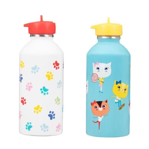 2 vattenflaskor för barn - Kattungar