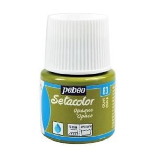 Setacolor uigennemsigtig olivenstofmaling 45 ml PEBEO