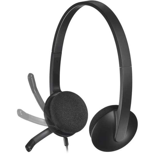 Hovedtelefon - Kabel - Logitech - H340 - USB - Støjbeskyttelse - Sort