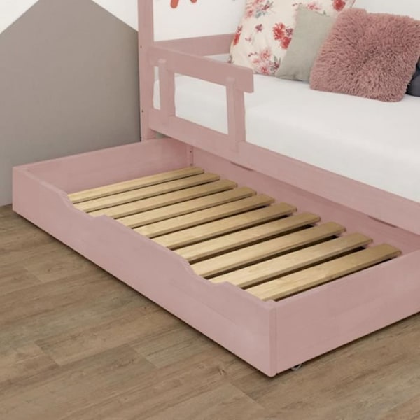 Sengeskuffe 80 x 200 med BUDDY boxspring - pastel pink - GENERIC - Soveværelse - Barn Rosa