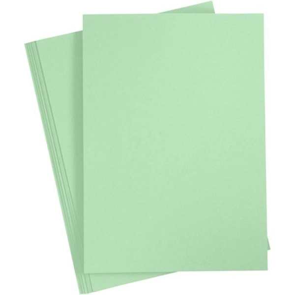 Kartonpapper 220 g - Format A4 - 10 ark Ljusgrön
