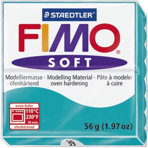 STAEDTLER Fimo Mjuk blockbakning modellera 56 g mynta