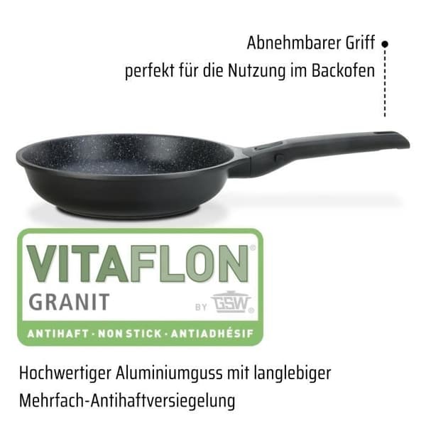 Pande i aluminiumslegering - GSW - EASY CLICK - 20 cm - Induktion