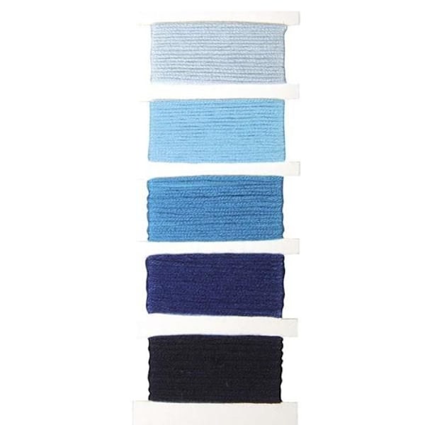 Fil bracelet brasiliano 5 coul. Toni blu Blå toner