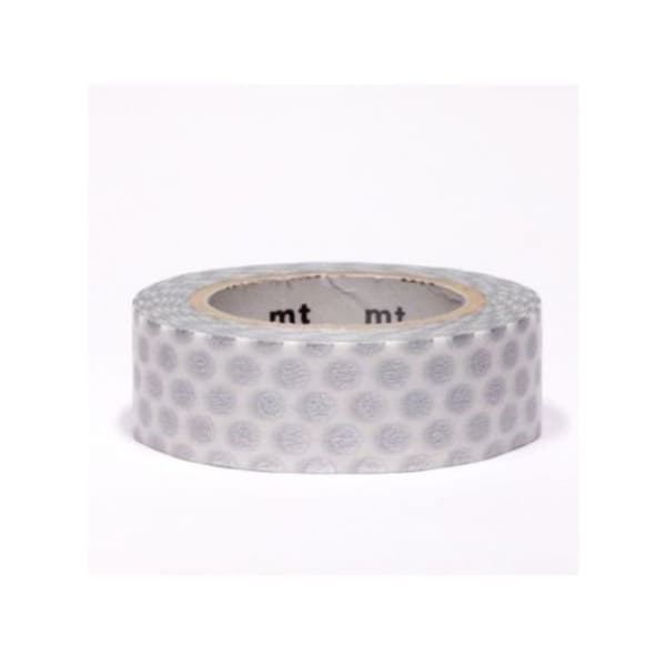 Prikket malertape - Sølv - 1,5 cm x 7 m Silver