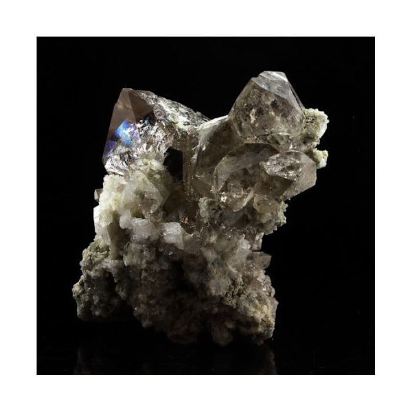 Sten og mineraler. Smoky Chlorite Quartz + Adularia. 461,0 ct. Mont Blanc-massivet, Frankrig.
