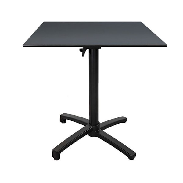 Fällbart terrassbord i Compact HPL antracitgrå 70 x 70 Grå