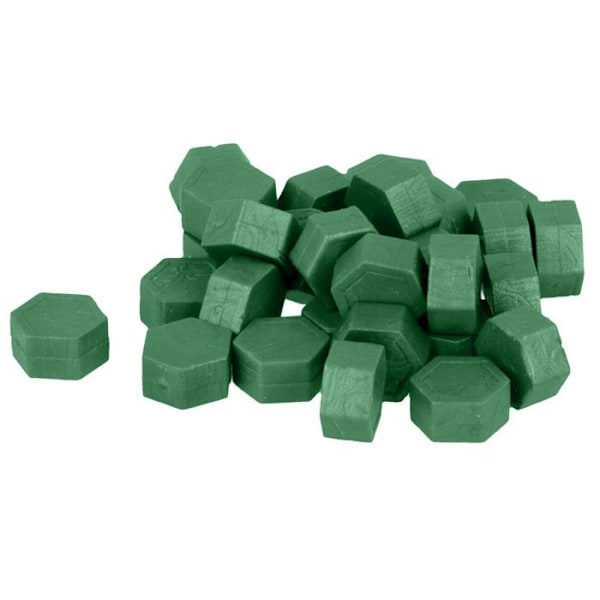 Kuusikulmaiset vahahelmet 30 g - Tummanvihreä Grön