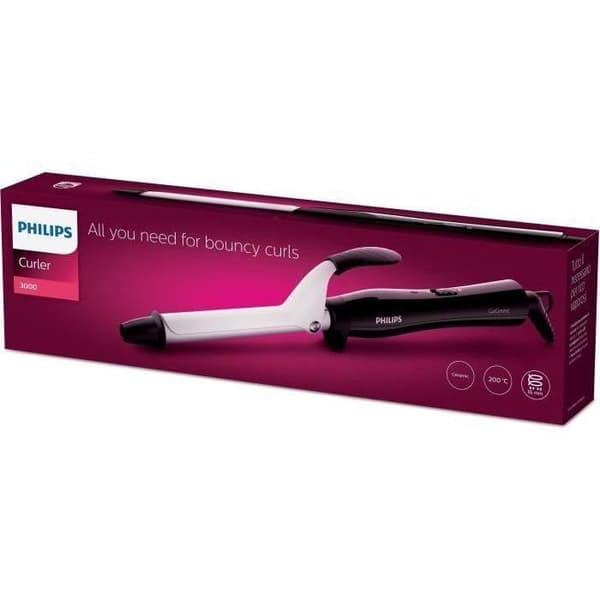 Krøllejern - PHILIPS - BHB862/00 - CurCeramic Sort og hvid