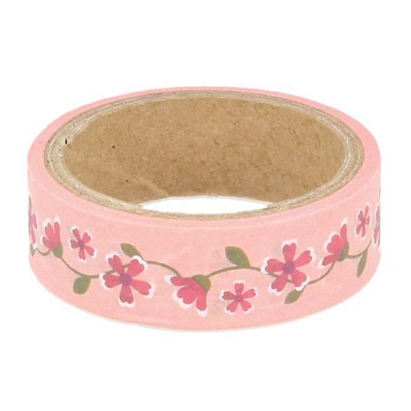 Maskeringstape 5 m x 1,5 cm - Blomster