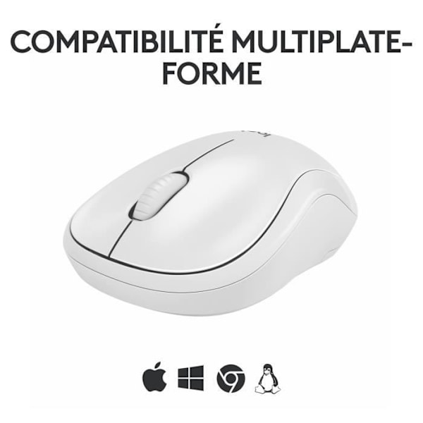Mus - Trådlös - Logitech - M240 Silent - Vit