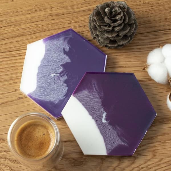 Silikoneform - PEBEO - Hexagonal - 2 stk - Sort - Kreativ fritid Svart