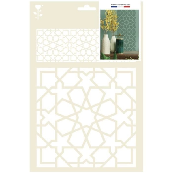 Dekorativ stencil - A4 - Oran - Plast - Beige - Voksen - Blandet