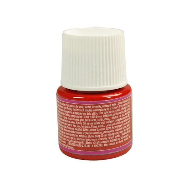 Akrylmaling - Pébéo - P.BO Déco - Mat rød - 45ml - Mat finish Röd
