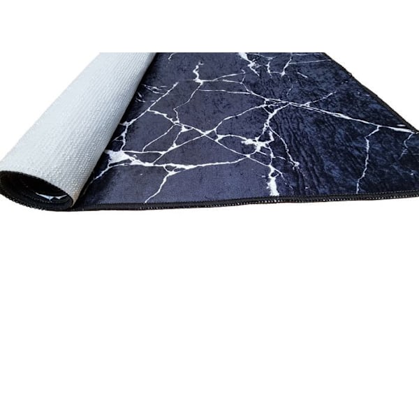 Matto - MANI TEKSTIILI - Musta marmoroitu - 160x230 cm - Synteettinen - Moderni Svart